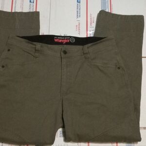 Wrangler ATG Mens Reinforced Utility Pant Double Knee Olive Green Size 36x30
